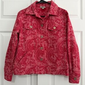 Stylish Red Floral Jacket JBee